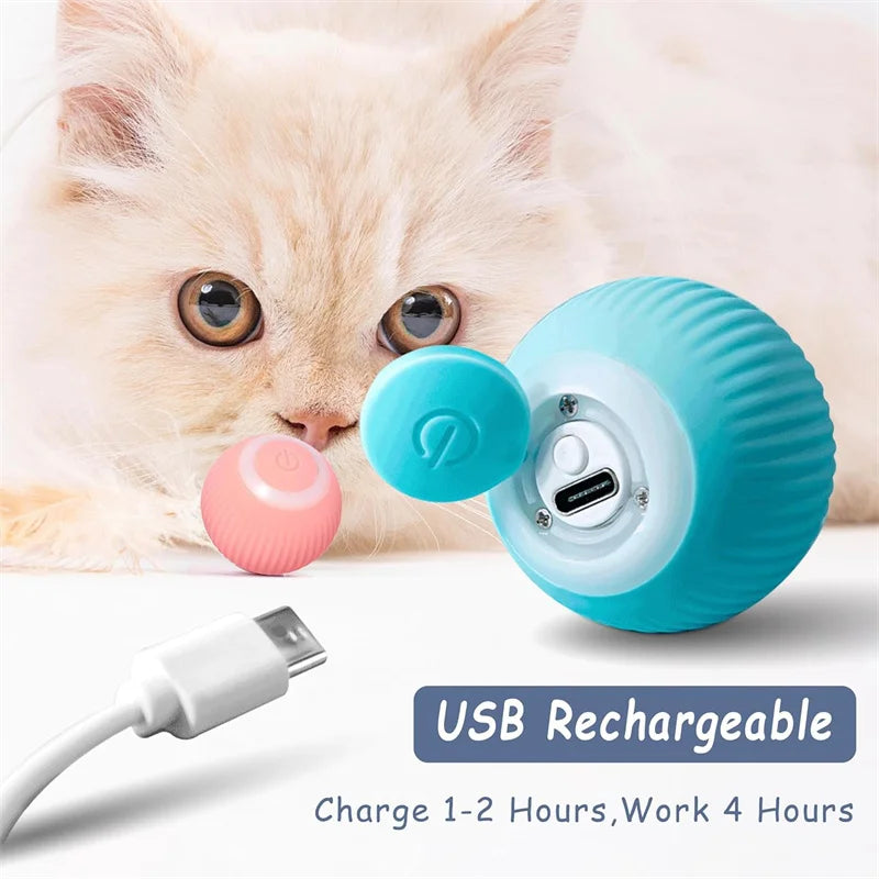 Balle interactive intelligente pour chien & chat – Balle rebondissante automatique USB 🐾